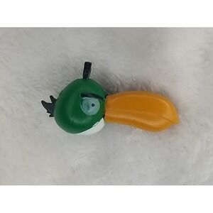 Rovio Angry Birds Toucan Green Bird Figure RARE  1.75" Boomerang Plastic Hal